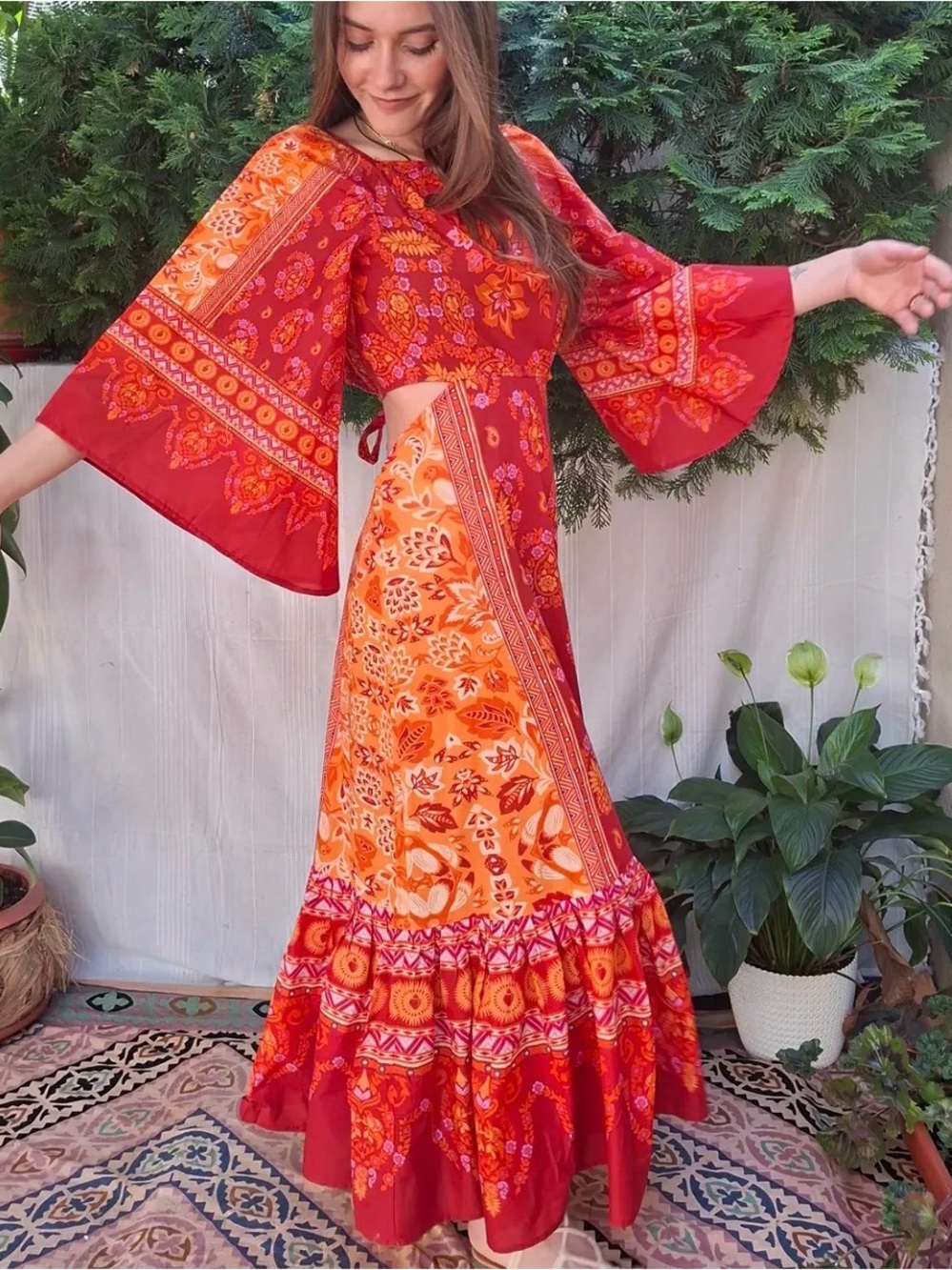 FARM Rio Combuco Cutout Maxi Dress